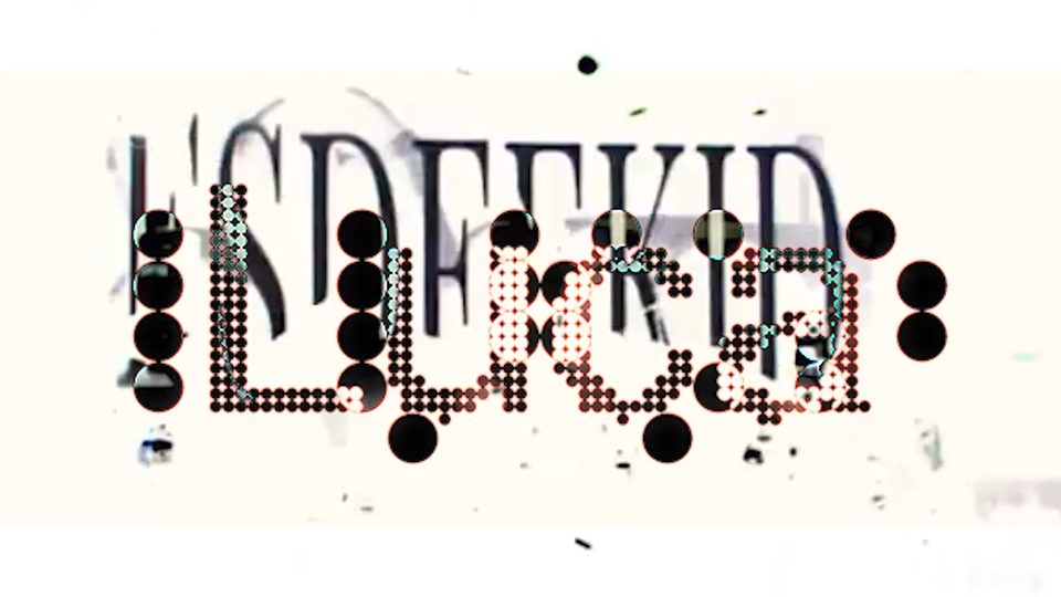 EsDeeKid title card with dot-matrix lucabrbi lettering